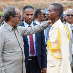 Somali President visits under training Somali soldiers in Eritrea