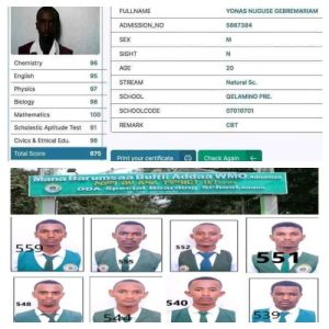 Tigray Student got highest marks in ethiopian national exam of 12th grade